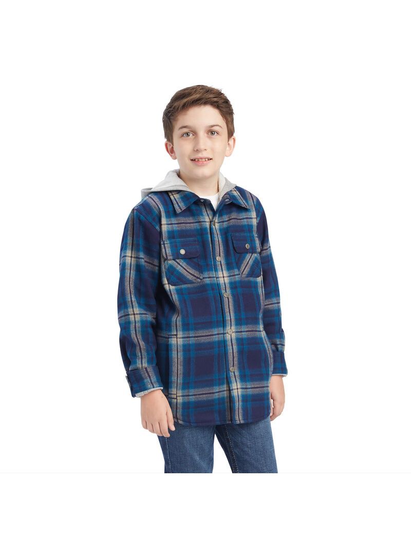 Vestes Ariat Hannoch Shirt Bleu Enfant | LMH-88766684