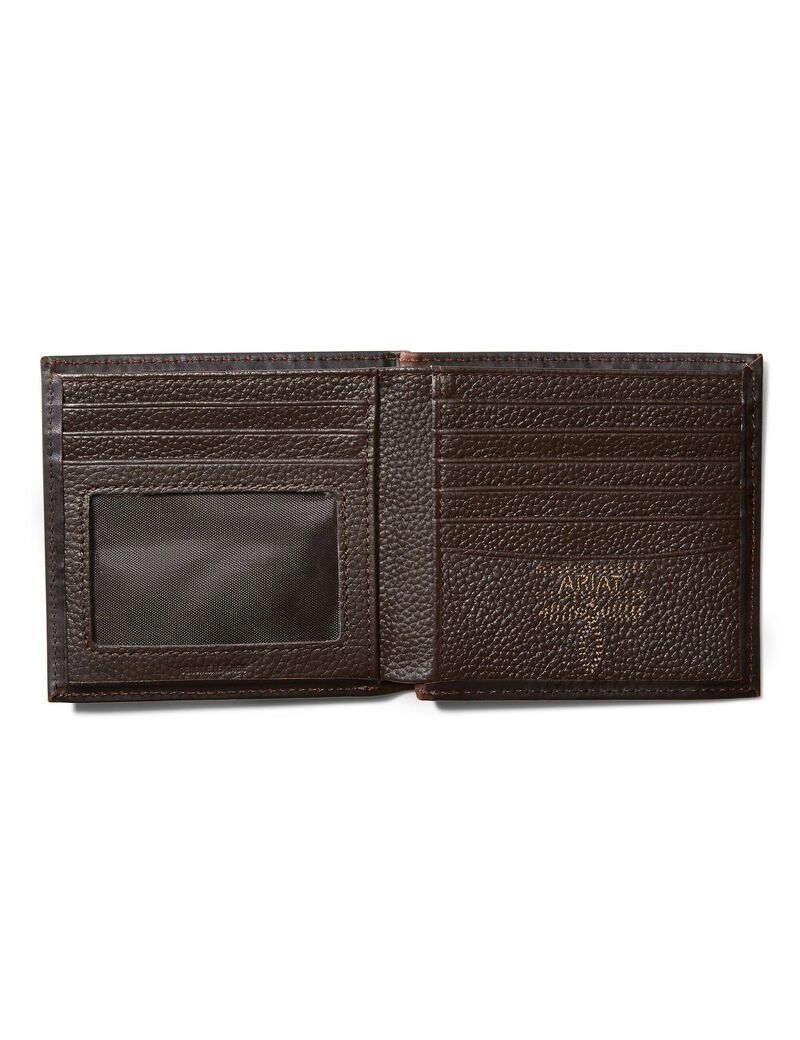 Portefeuilles Ariat Bifold Logo Cuivre Foncé Homme | MEZ-74675988