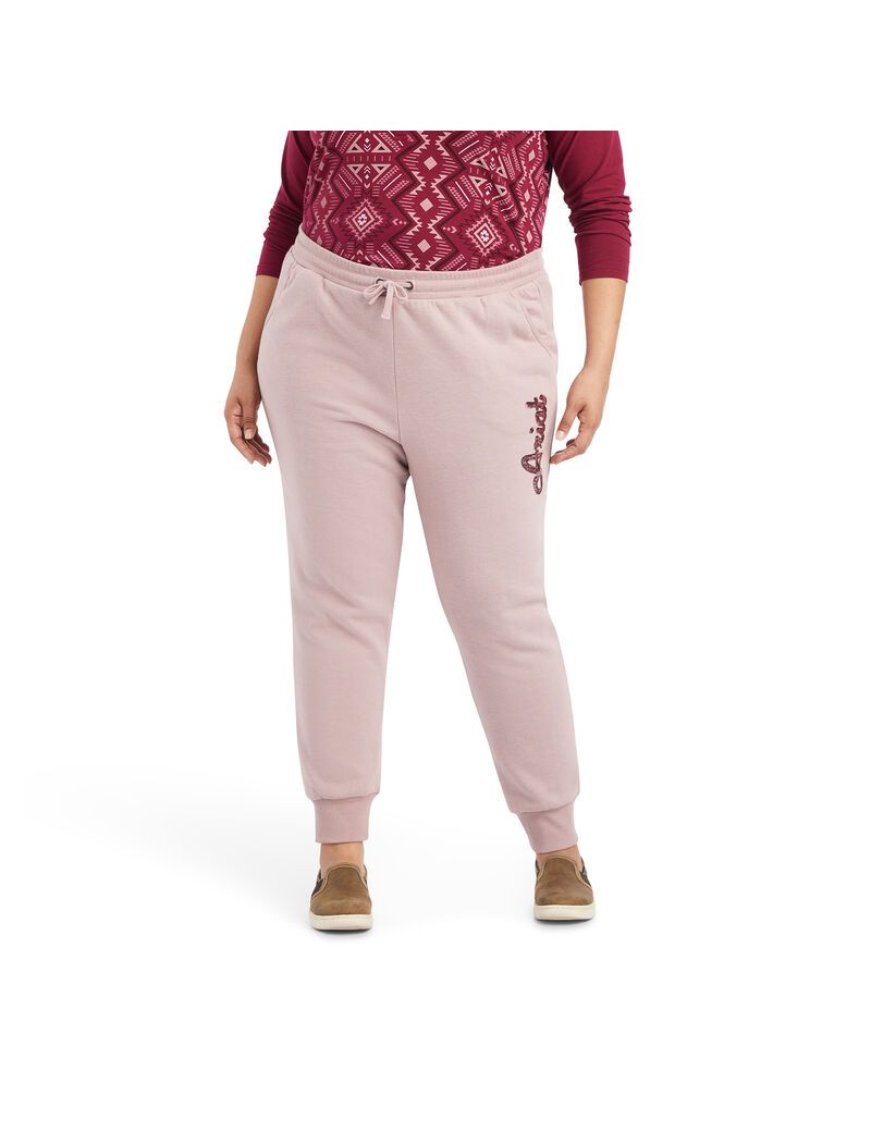 Pantalon Ariat Real Jogger Sweatpants Rose Femme | BGT-57689213