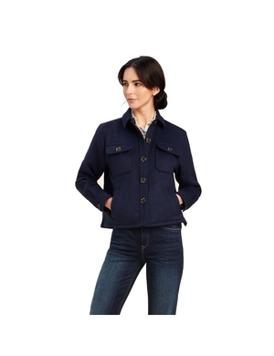 Vestes Ariat Ashford Shirt Bleu Marine Femme | ABW-21247140