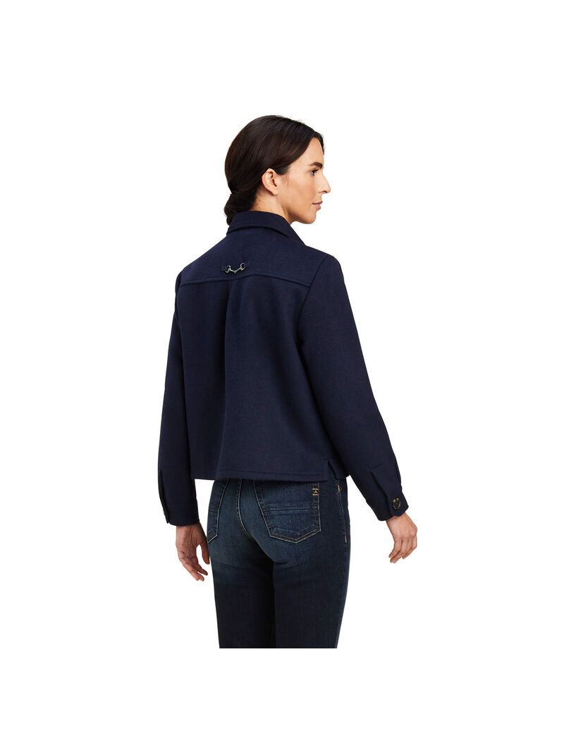 Vestes Ariat Ashford Shirt Bleu Marine Femme | ABW-21247140