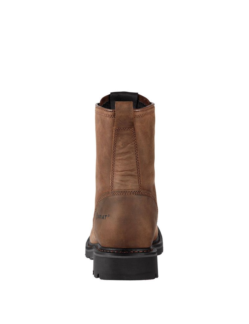 Bottes de Travail Ariat Cascade 8' Larges Square Embout Steel Embout Marron Homme | IWW-56878262