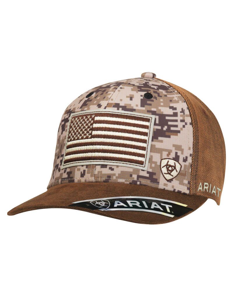 Casquettes Ariat Patriot Snapback Marron Homme | FGW-00561061