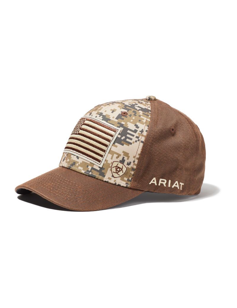 Casquettes Ariat Patriot Snapback Marron Homme | FGW-00561061