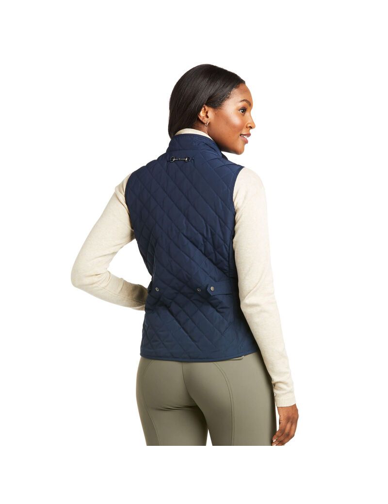 Gilet Ariat Woodside Bleu Marine Femme | ZVM-84527340