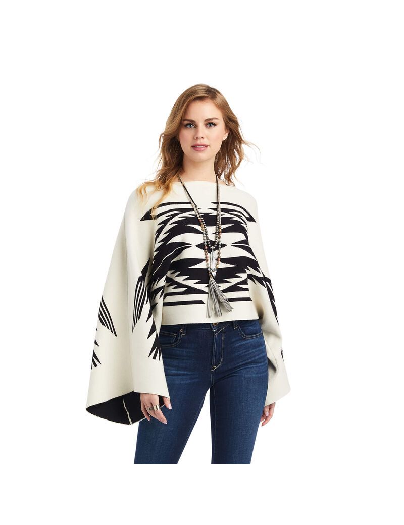 Chandails Ariat Intarsia Chimayo Poncho Multicolore Femme | JQF-16825160