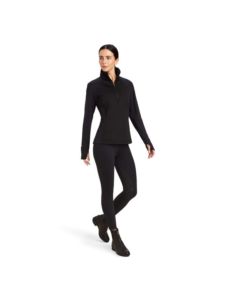 Sweats Ariat Venture 1/2 Zip Noir Femme | BZO-31659576