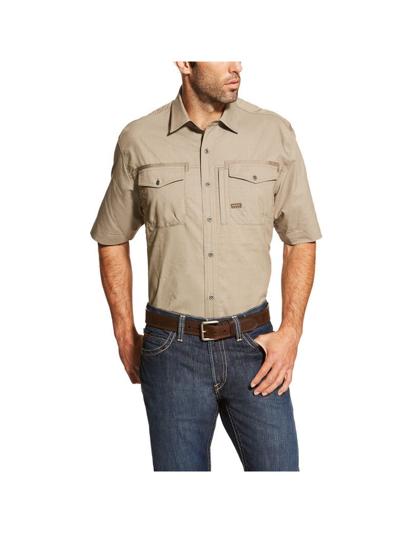 Chemises De Costume Ariat Rebar Workman Travail Multicolore Homme | DVD-54147417