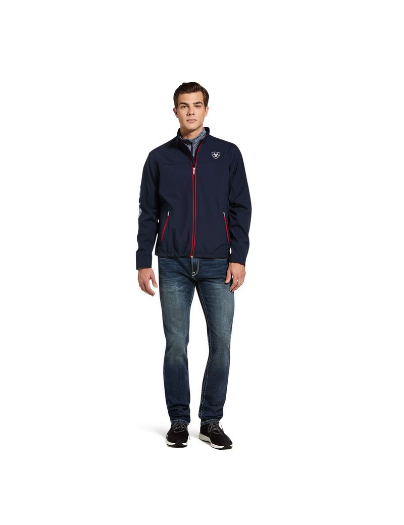 Vestes Ariat New Team Softshell Bleu Marine Homme | TUY-31876476