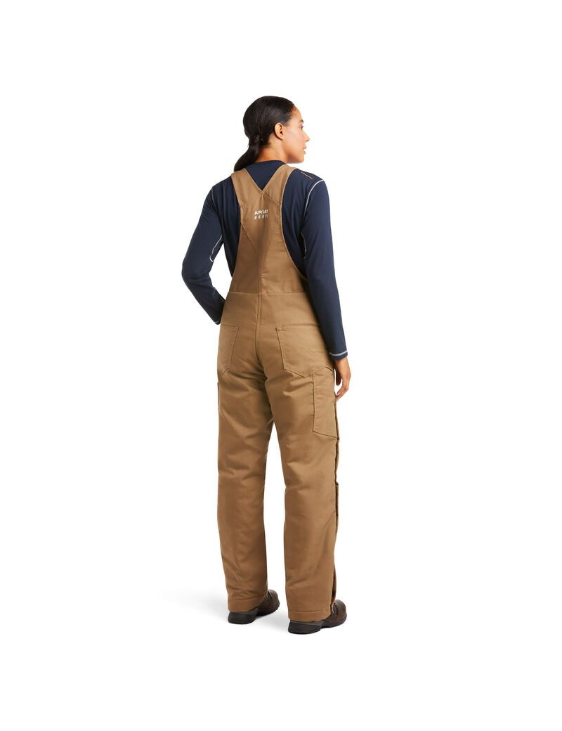 Pantalon Bib Ariat Rebar DuraCanvas Stretch Insulated Kaki Femme | SEW-56126557