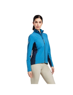 Cardigan Ariat Andes Full Zip Bleu Bleu Marine Femme | OVP-68423260