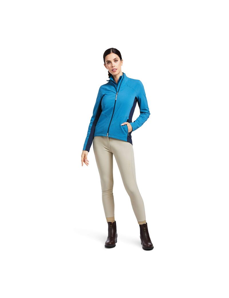 Cardigan Ariat Andes Full Zip Bleu Bleu Marine Femme | OVP-68423260