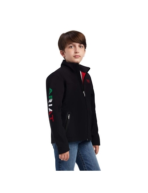 Vestes Ariat New Team Softshell Brand Noir Enfant | KXE-33453850