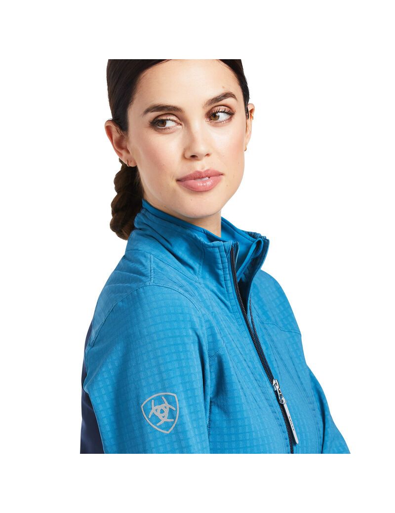 Cardigan Ariat Andes Full Zip Bleu Bleu Marine Femme | OVP-68423260