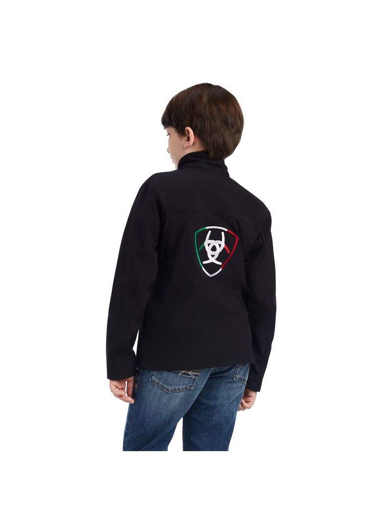 Vestes Ariat New Team Softshell Brand Noir Enfant | KXE-33453850