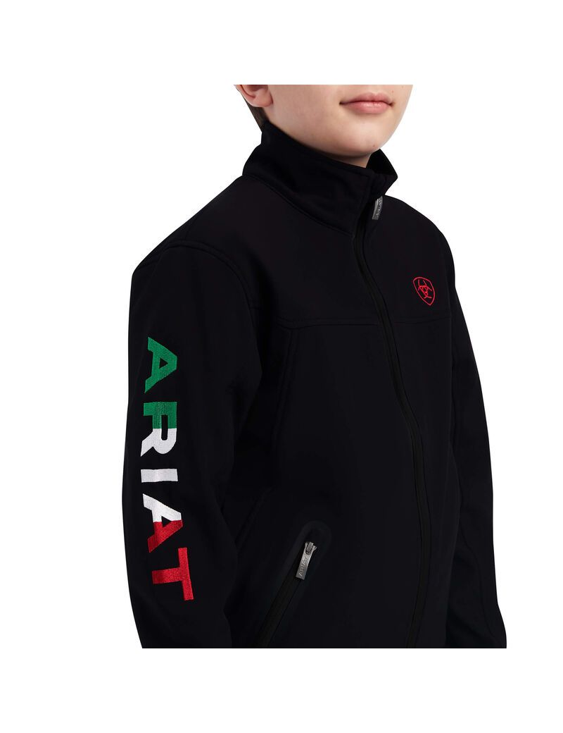 Vestes Ariat New Team Softshell Brand Noir Enfant | KXE-33453850