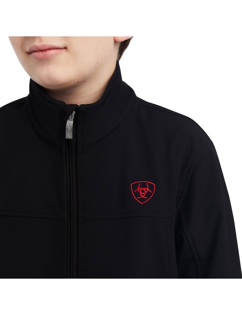 Vestes Ariat New Team Softshell Brand Noir Enfant | KXE-33453850