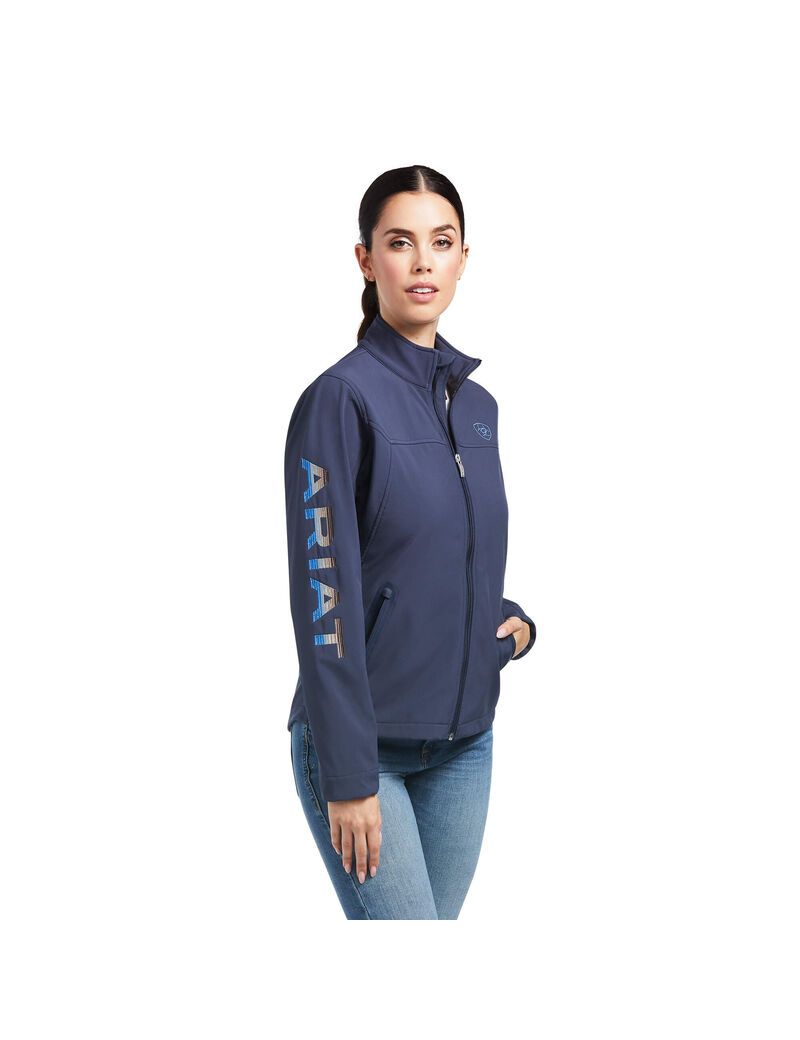 Vestes Ariat New Team Softshell Bleu Femme | CUV-24464711