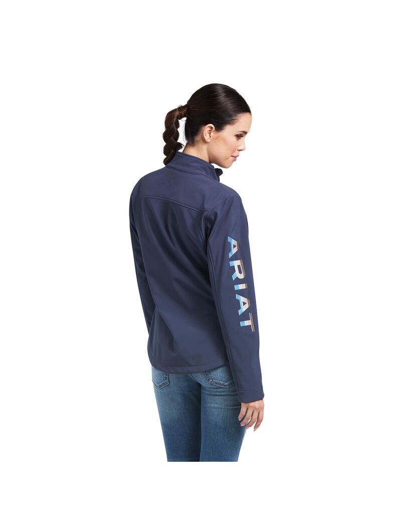 Vestes Ariat New Team Softshell Bleu Femme | CUV-24464711