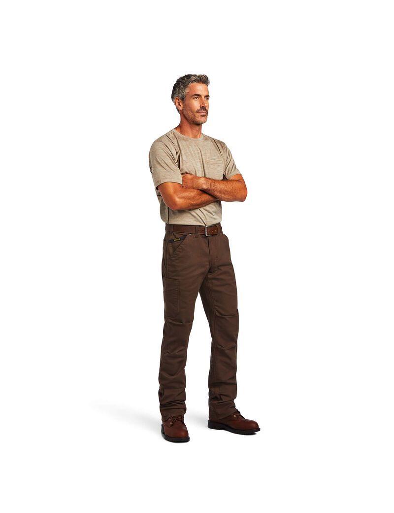 Pantalon Ariat Rebar M5 Droit DuraStretch Washed Twill Dungaree Droit Leg Multicolore Homme | MBQ-27482011