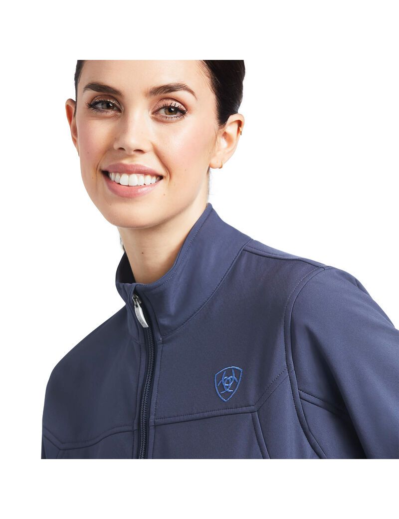 Vestes Ariat New Team Softshell Bleu Femme | CUV-24464711