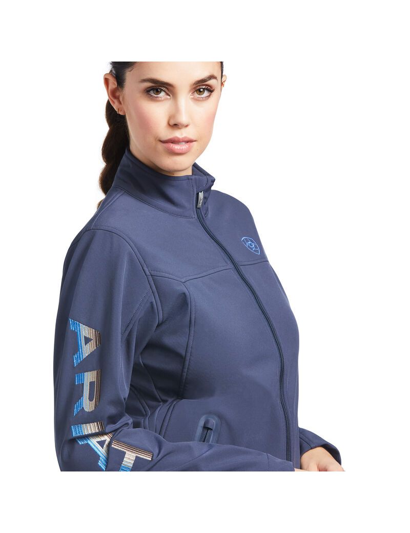 Vestes Ariat New Team Softshell Bleu Femme | CUV-24464711