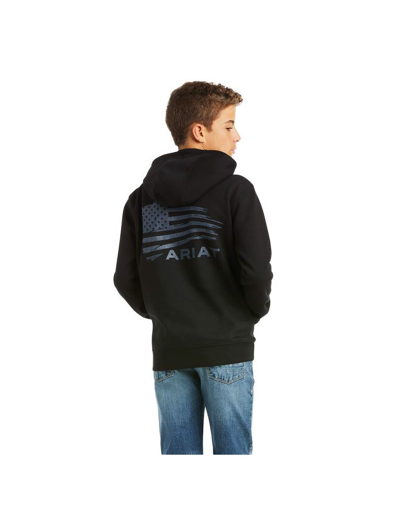 Sweats Ariat Patriot 2.0 Noir Grise Enfant | XQM-66910935