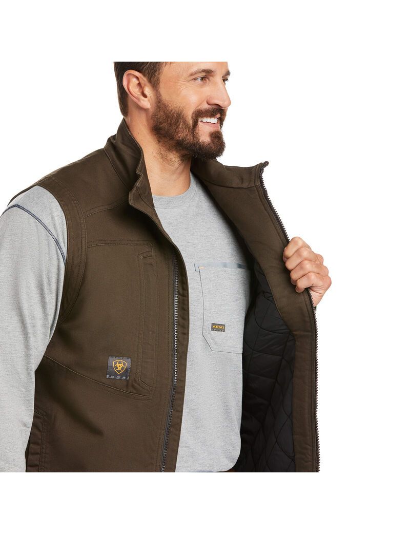 Gilet Ariat Rebar Washed DuraCanvas Insulated Multicolore Homme | RHN-92895324