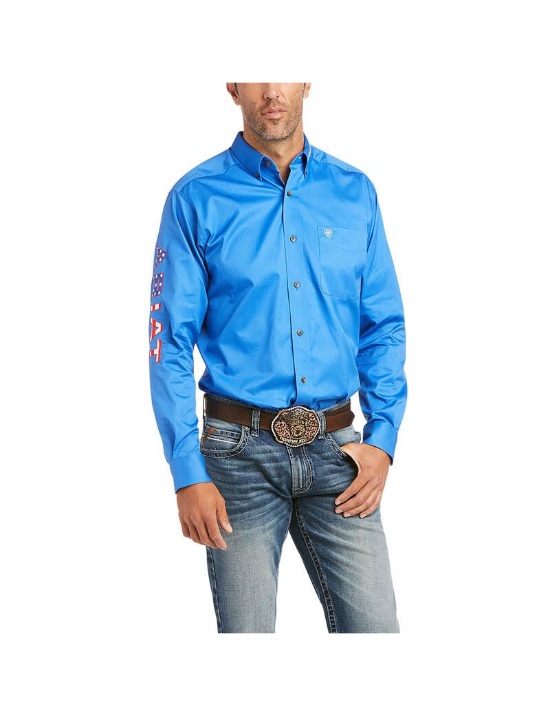 Chemises De Costume Ariat Team Logo Twill Fitted Multicolore Homme | FLR-83411231