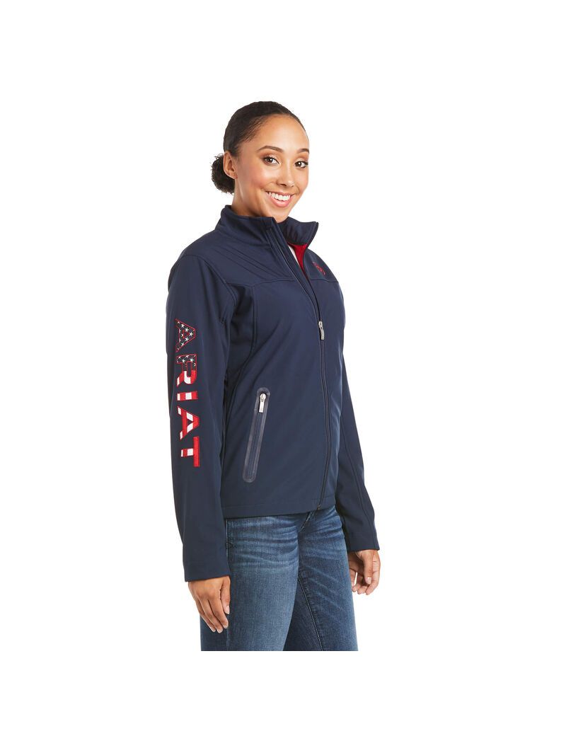 Vestes Ariat New Team Softshell Bleu Marine Femme | WTL-16556329