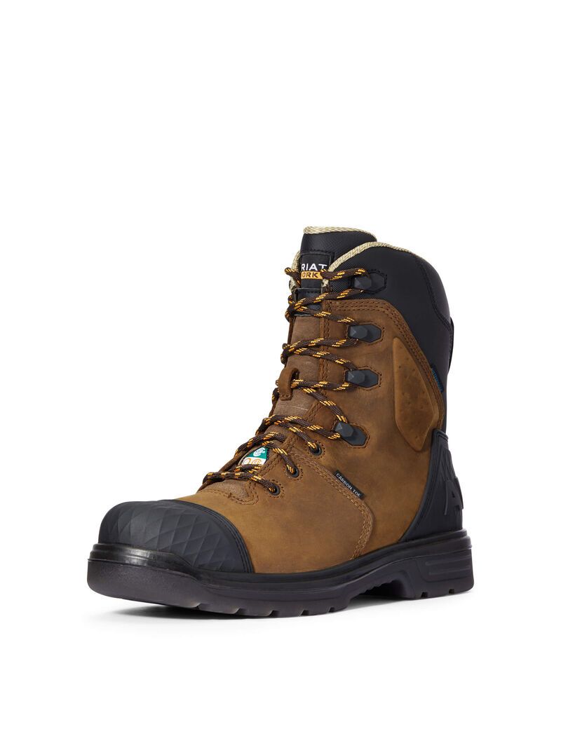 Bottes Imperméables Ariat Turbo Outlaw 8' CSA Carbon Embout Travail Marron Homme | ICY-65512419