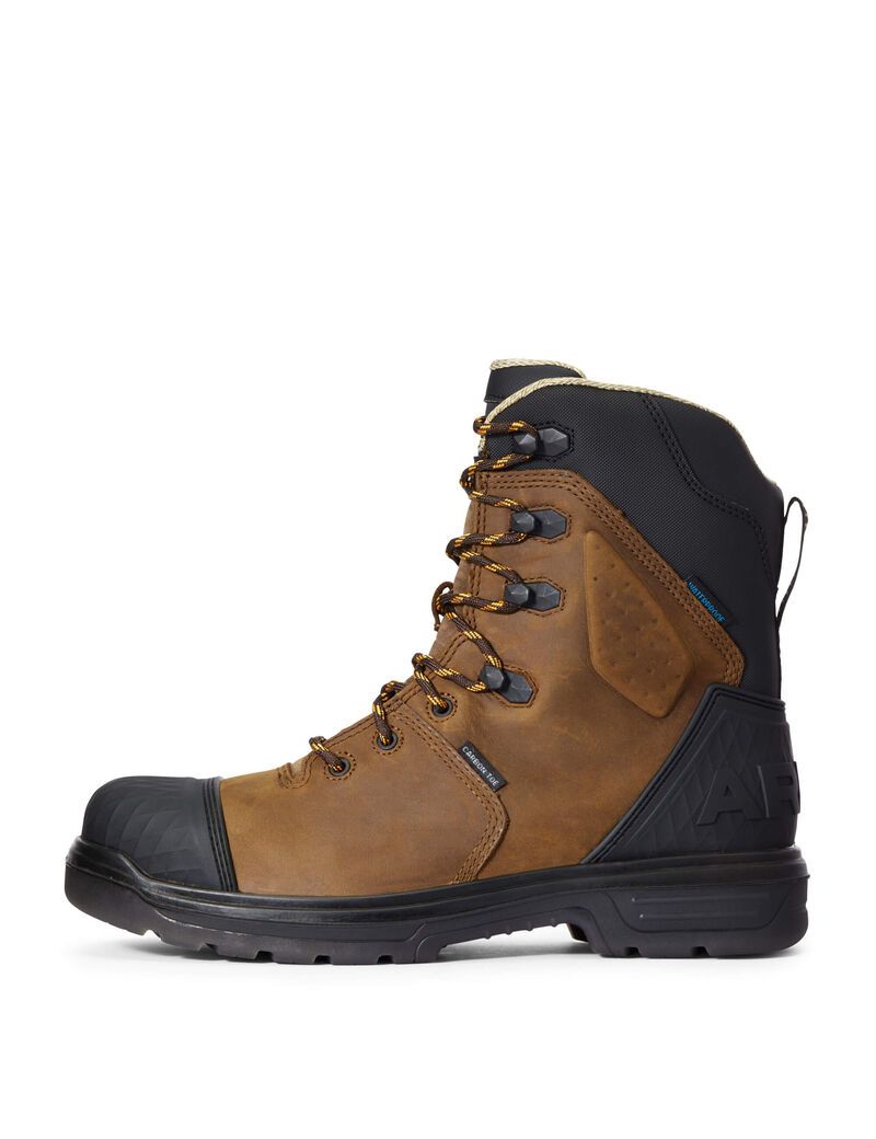 Bottes Imperméables Ariat Turbo Outlaw 8' CSA Carbon Embout Travail Marron Homme | ICY-65512419