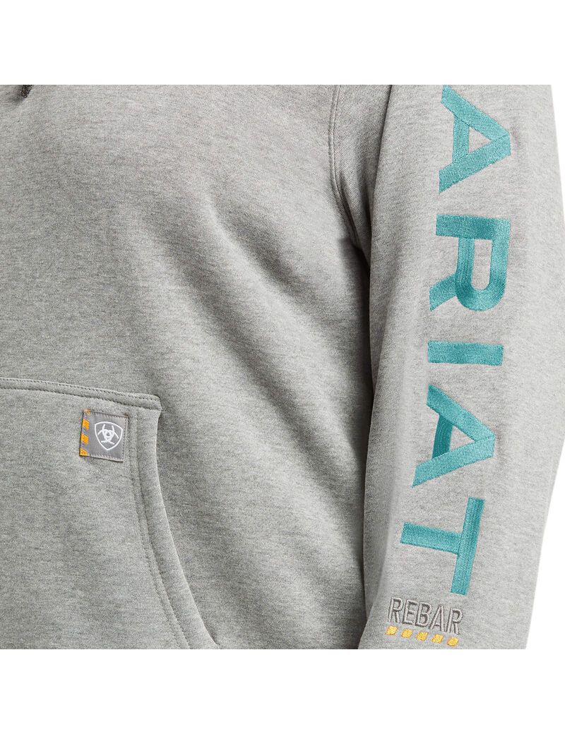 Sweat à Capuche Ariat Rebar Graphique Grise Femme | WNT-04162747