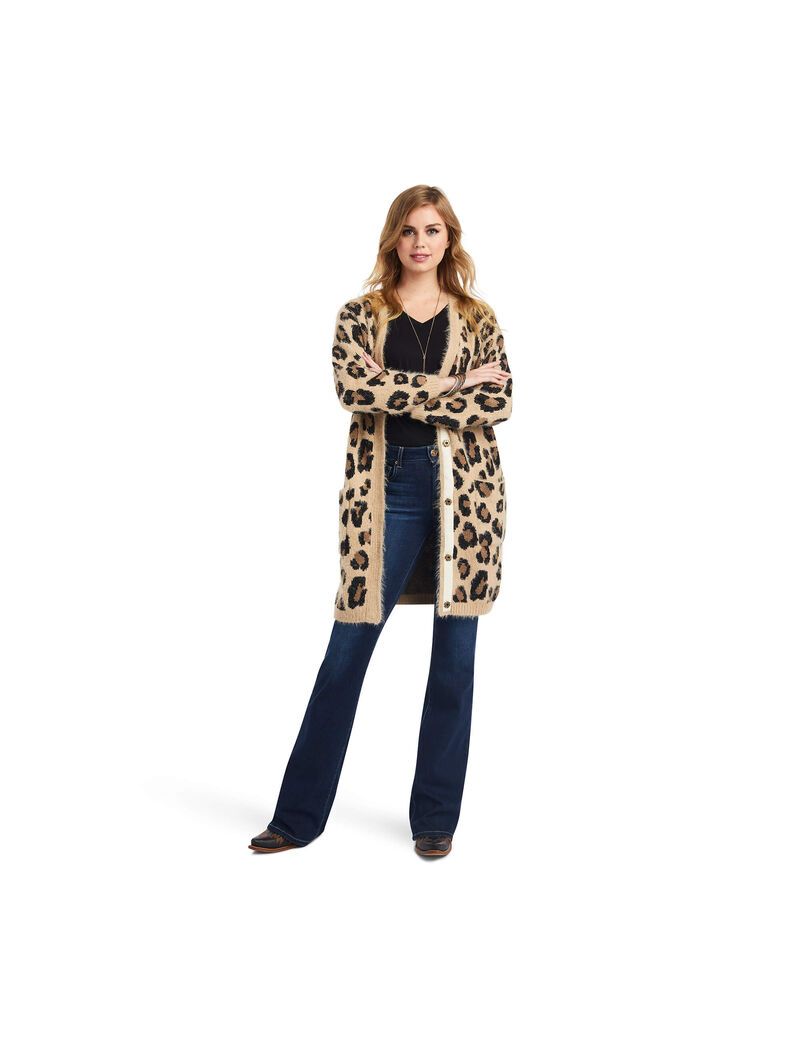 Chandails Ariat The Cat's Meow Leopard Femme | ZBY-83274633