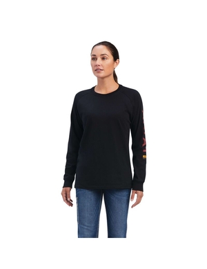 Vêtements De Travail Ariat Rebar Coton Strong Logo Graphique Noir Femme | QLA-69677920