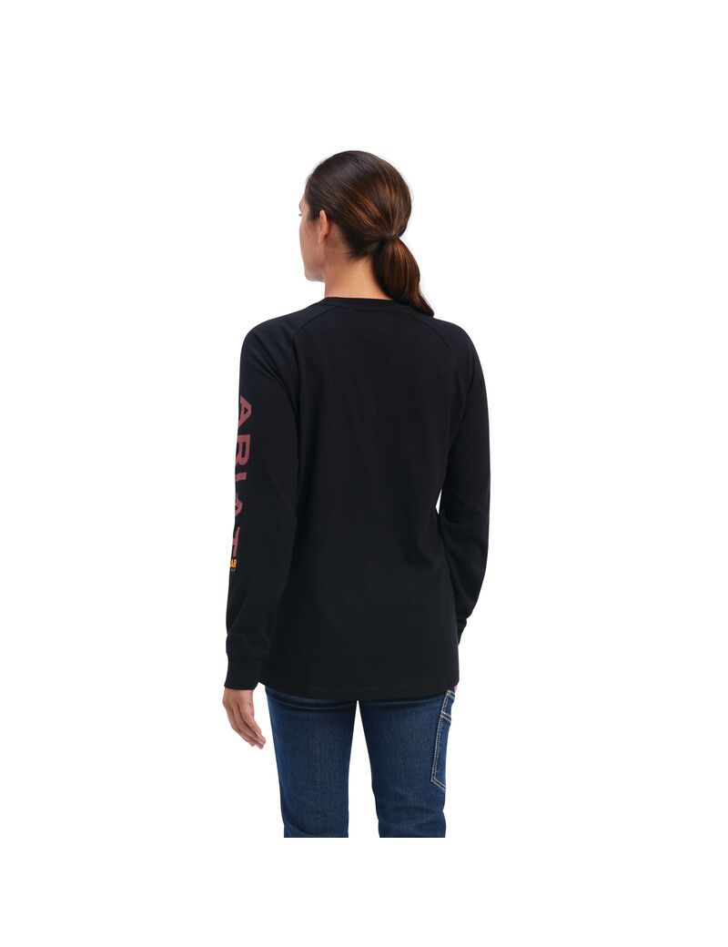 Vêtements De Travail Ariat Rebar Coton Strong Logo Graphique Noir Femme | QLA-69677920