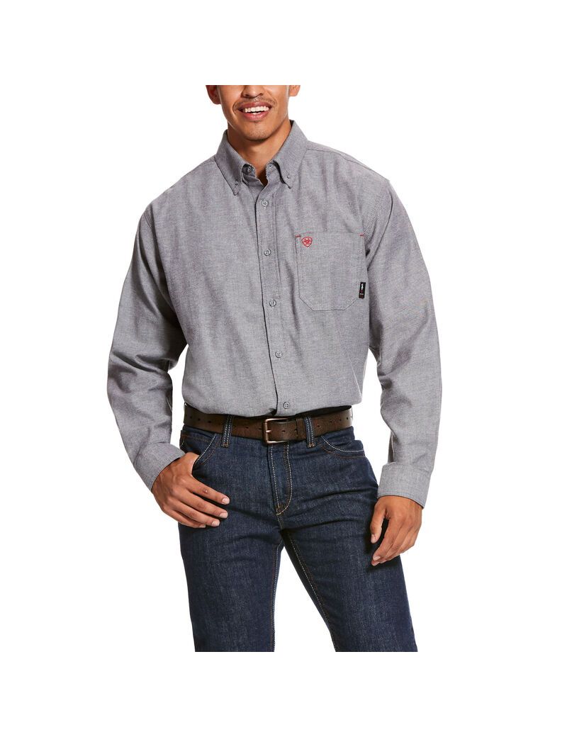 Chemises De Costume Ariat FR Solid Twill DuraStretch Travail Bleu Marine Homme | LKY-97103020