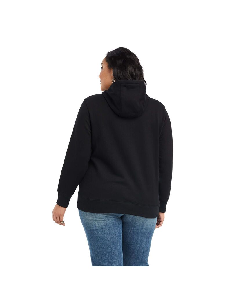 Sweat à Capuche Ariat REAL Sequin Logo Noir Femme | JOA-27999534