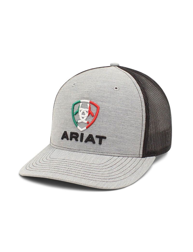 Casquettes Ariat Mexico Flag Shield Grise Homme | QFG-21764568