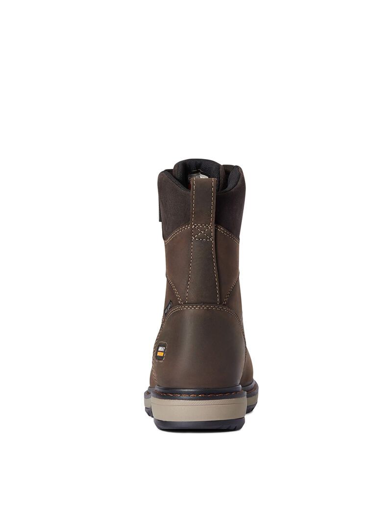 Bottes Imperméables Ariat Riveter 8' CSA Glacier Grip 400g Composite Embout Travail Marron Foncé Femme | XXA-13190982