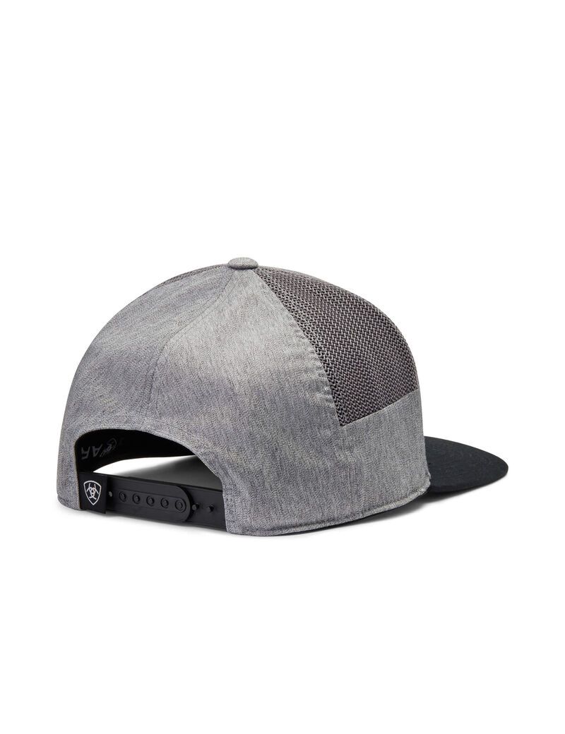 Casquettes Ariat Round logo patch Grise Homme | QZN-02721964