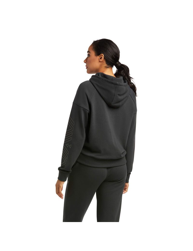 Sweat à Capuche Ariat Hoedown Noir Femme | WUY-59144005