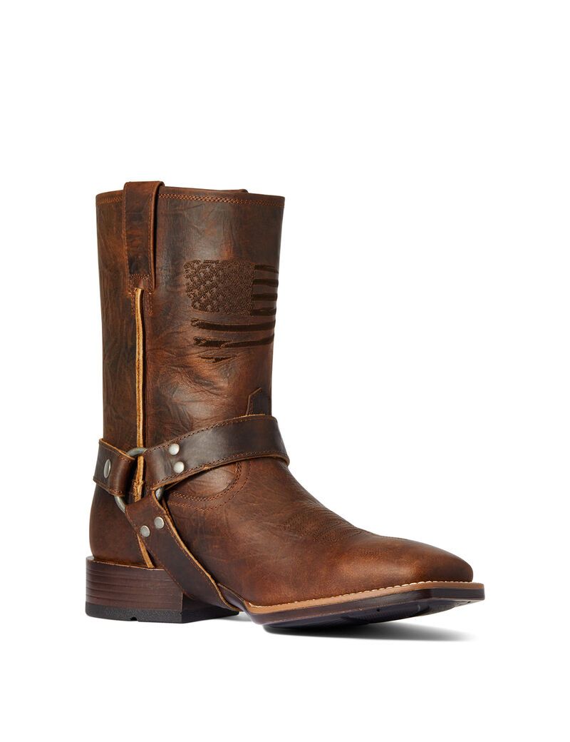 Bottes Western Ariat Harness Patriot Ultra Marron Homme | MOD-20478466