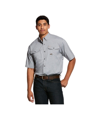 Chemises De Costume Ariat Rebar Made Tough VentTEK DuraStretch Travail Grise Homme | GNS-75223144