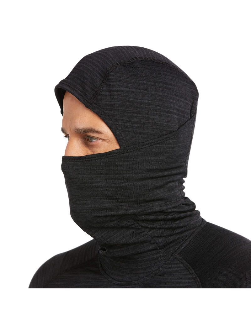 Vêtements De Travail Ariat Rebar Gridwork Balaclava Baselayer Noir Homme | LRL-24417795