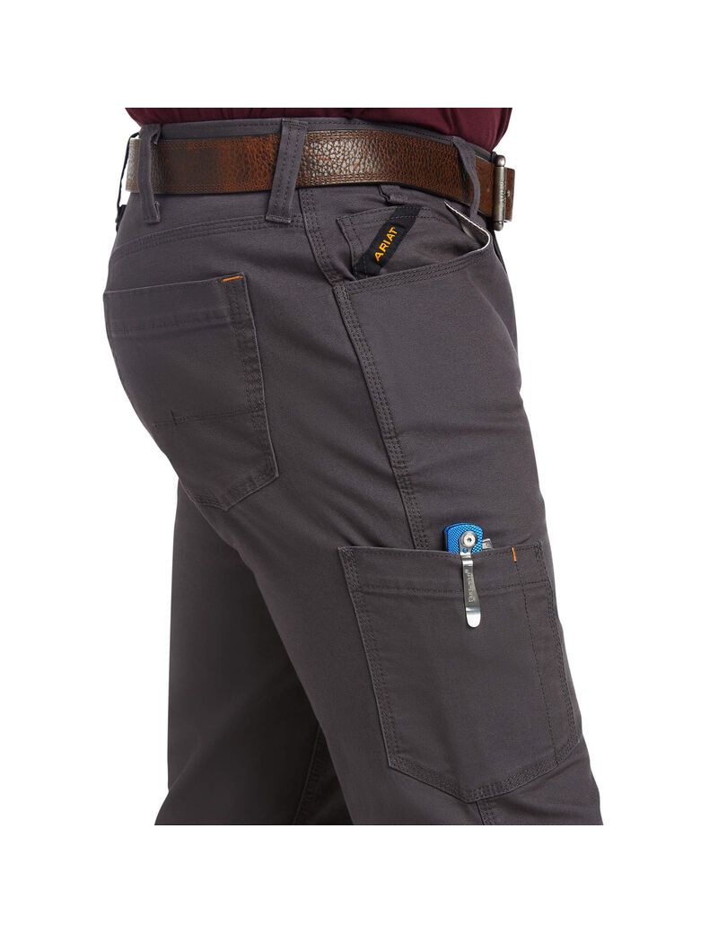 Pantalon Ariat Rebar M7 DuraStretch Made Tough Droit Grise Homme | GAA-81855101