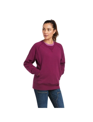 Sweats Ariat Rebar Workman Washed Fleece Violette Femme | ELL-75038416