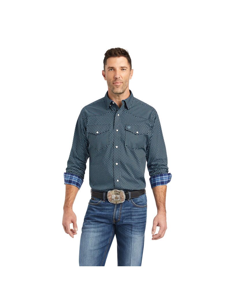 Chemises De Costume Ariat Relentless Sensational Stretch Classiche Fit Snap Noir Homme | ABK-07717590