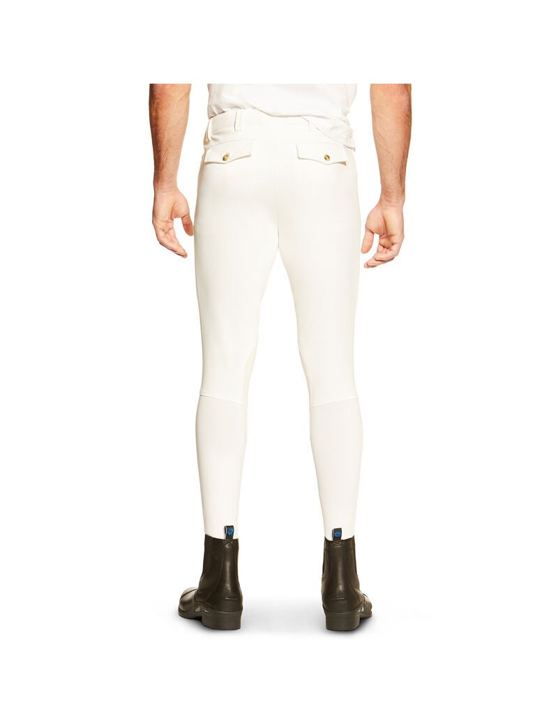 Pantalon Ariat Olympia Knee Patch Breech Blanche Homme | AMH-06490887