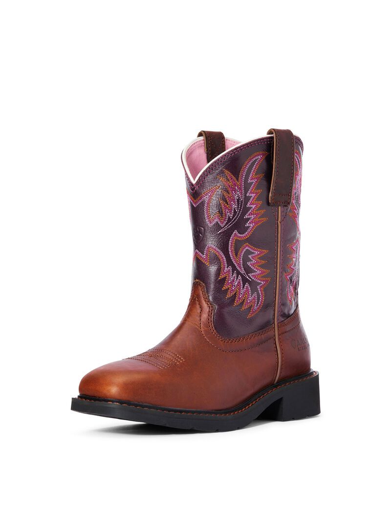 Bottes de Travail Ariat Krista Steel Embout Marron Foncé Femme | KBS-71571601